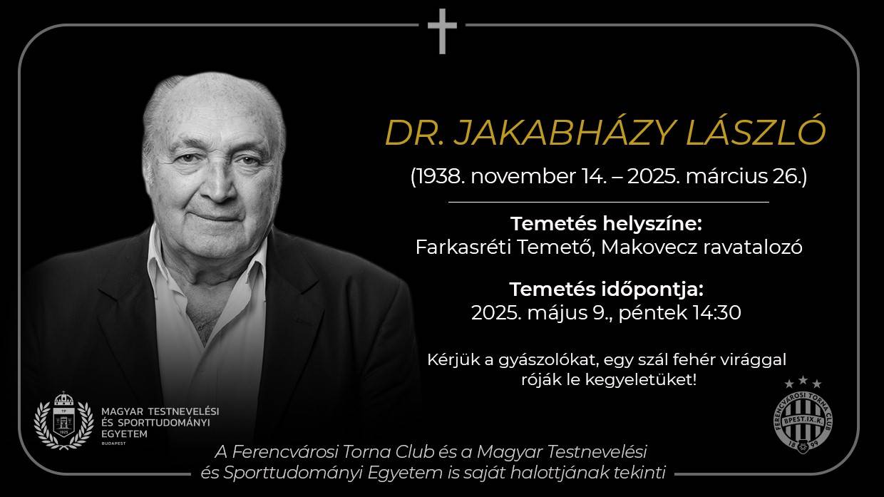 Pénteken temetik Jakabházy Lászlót